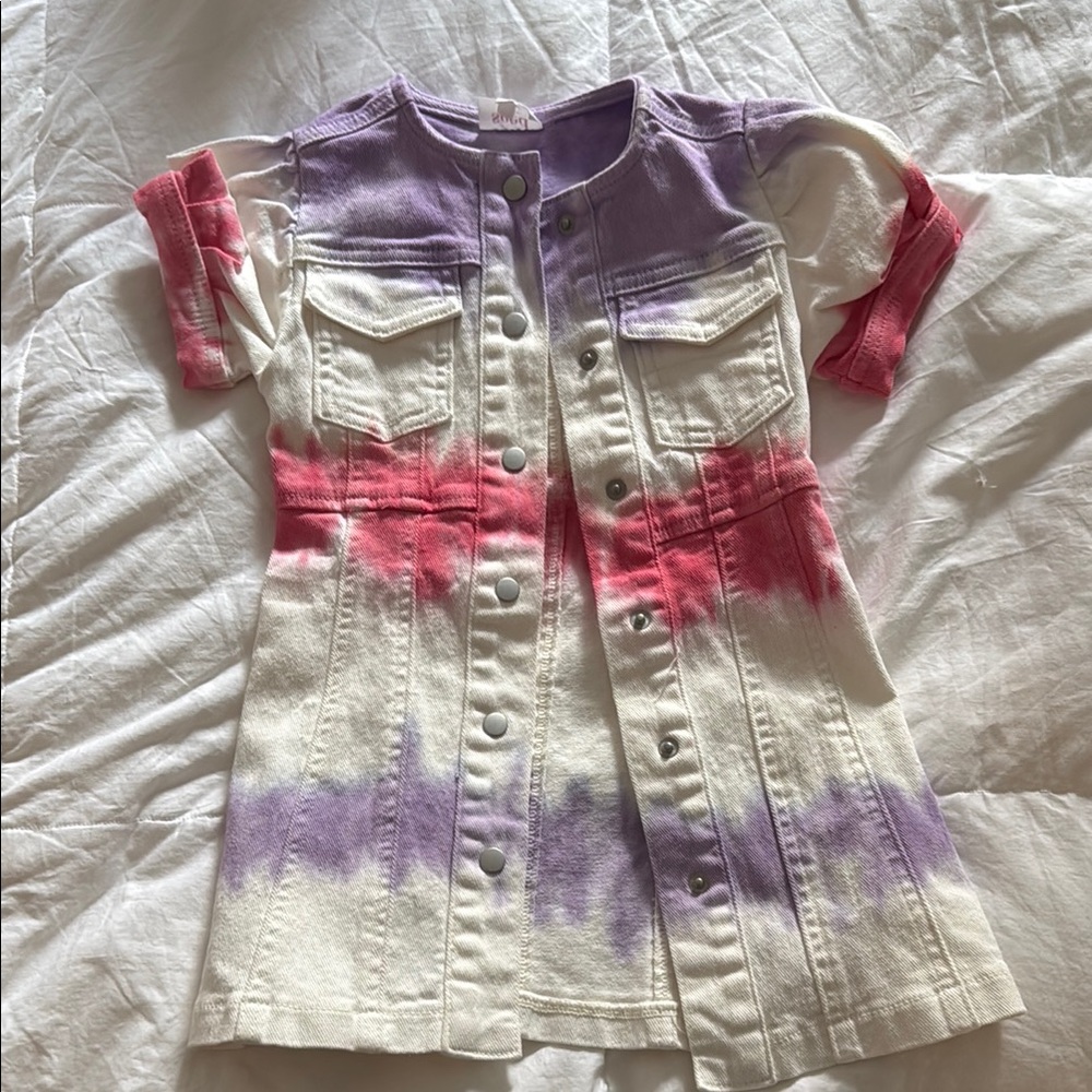 Tie Die Denim Dress 2T